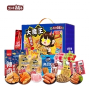 盐津铺子-食力大魔王零食礼盒 1200g 销售单位：（盒）
